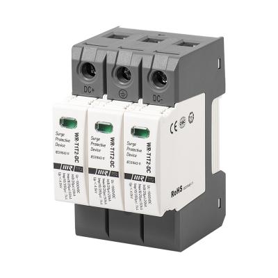 China Plastic / UL94 Soft T1 T2 Class 4.5kA B+C 1500V Surge Protector V-0 SPD SPD DC for sale