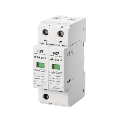 China WR-B60 SPD Lightning Protection Surge Protector Power Distribution System 2p 380v AC Surge Protector for sale