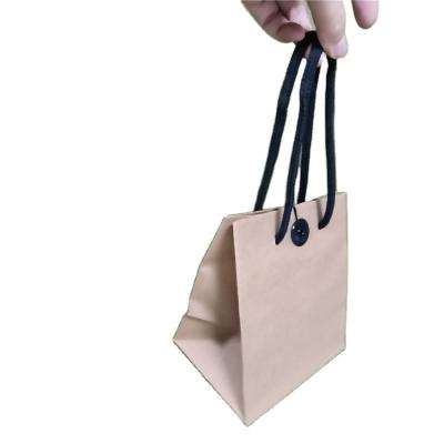 China Good New Product 120g Brown Cosmetic Paper Packaging Paper Bag PP Cotton Rope Price And Gift Packaging for sale