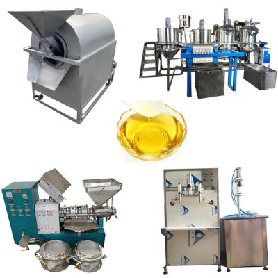 China Small oil refinery machine line high efficiency soybean peanut palm oil frying oil refining machine for sale