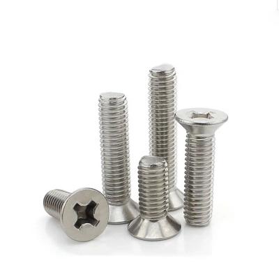 China DIN 965 Machine Stainless Steel 304 Countersunk Cross Head Screw For Machine M2-M8 for sale