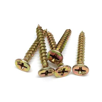 China General Industry Yellow Galvanized Chipboard Screws High Tensile Fiberboard Screws for sale