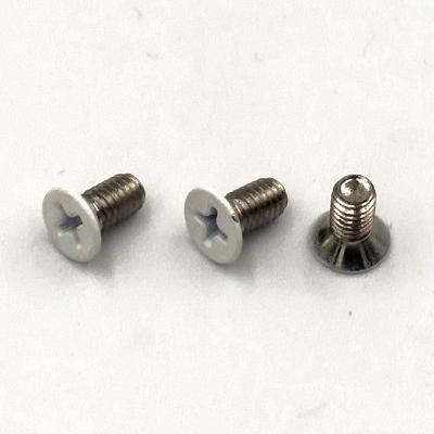 China Countersunk Head White Painted Nickel Plated Countersunk Head Screws Machine Screw for sale