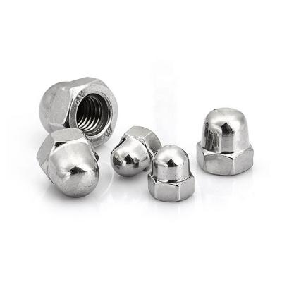 China Industry China Factory Hexagon Self Locking Fasteners Stainless Steel Domed Cap Nut for sale