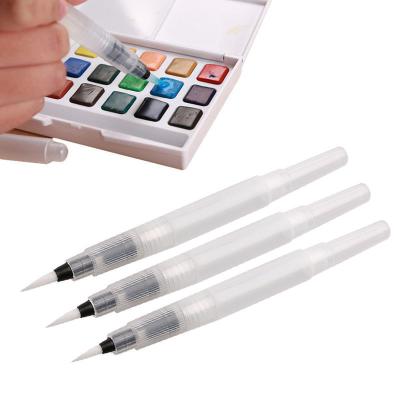 China Promotional Cheap Water Color Artist Painting Clear Plastic Watercolor Brush Art Pen Brush Water Brush Self-wetting Pens for sale