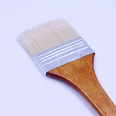 China High Quality Bristle Hair Paint Brush Art Paint Brush Set Bristles Brush and Amber Yellow Wood Handle for sale