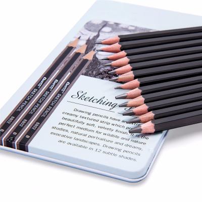 China Professional Sketching Pencil H 2H 3H HB B2B 3B 4B 5B 6B 8B 10B Drawing Sketch Painting Pencil Set 12/pcs for sale