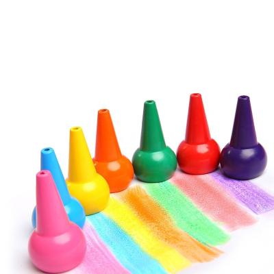 China Paint Crayon On Finger Cute Baby Crayon Shape Clean Not Dirty 3D Hands Round Crayon for sale