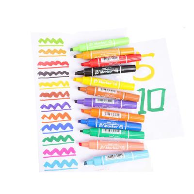 China Professional Paint 6 Colors Dual Tip Non-Toxic Marker Pen for sale