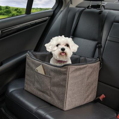 China Travel Amazon Hot Sale Foldable Goods Easy Clean Double Sided Pet Car Booster Seat for Small, Medium Dogs for sale