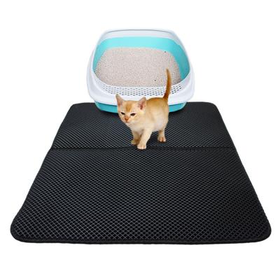 China Durable Waterproof Cat Litter Mat Blackhole Trapper Pad Litter Pet Easy Cleaning for sale