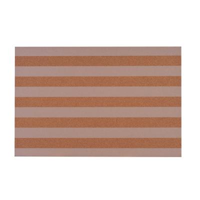 China Office Natural Cork Board Warm High Density Stripe Wrapped Edge Bulletin Boards for sale