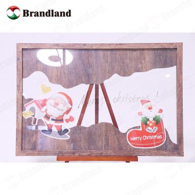 China Minimalist Factory Hot Sales Wood View Bulletin Boards Customization Glass Template for sale