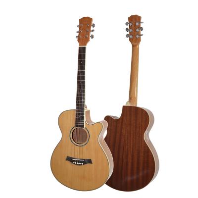 China 2022 High Gloss Folk Cutaway 40 Inch Acoustic Guitar Solid Fir Plat Acoustic Guitar Matte Polish Best Stringed 6 String Instruments for sale