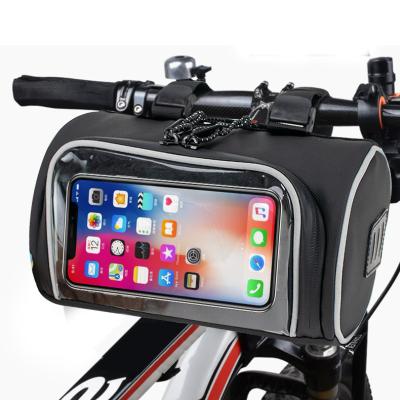 China Professional Phone Holder Bag Frame Touch Screen Bike Large Capacity Manufacturer Bicycle Handlebar Bag Waterproof for sale