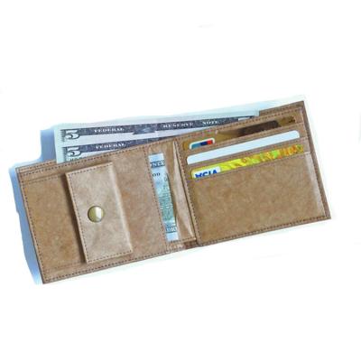 China Recycle Custom Waterproof Recyclable Tear-Resistance Paper Tyvek Wallet With Coin Pocket for sale