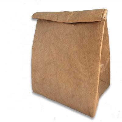 China Custom Waterproof Brown Tyvek Paper Bag Waterproof Reusable Insulated Lunch for sale