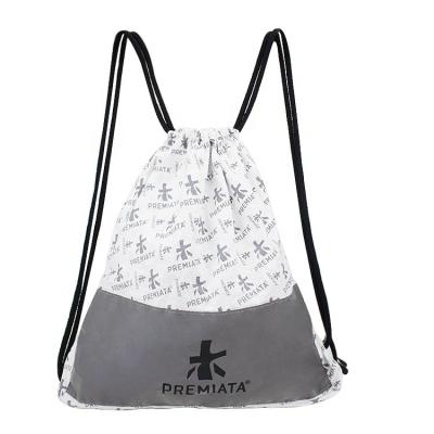 China Portable Waterproof Gym Backpack Anti-tear Tyvek Eco-friendly Paper Drawstring Bag for sale