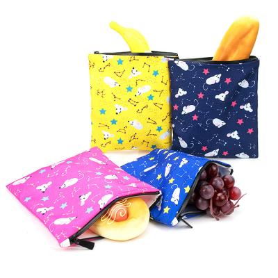 China Durable Eco Friendly Waterproof Food Storage Bag Zipper Reusable Snack Bags for sale