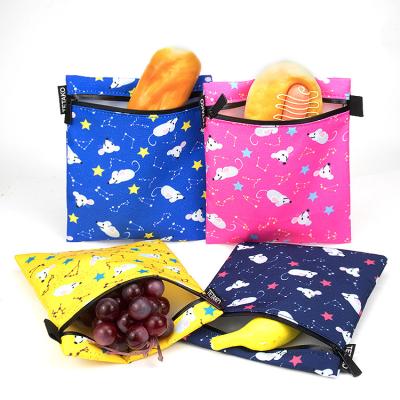 China Durable Custom Printed Snacks Storage Bags Reusable Sandwich Bag Set for sale