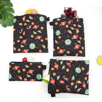 China Durable custom eco insulated snack bag 4 reusable printed sandwich set bags snack bags for sale