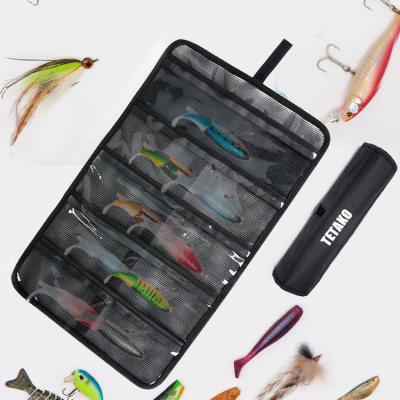 China Clear Plastic Rollable Waterproof Convenient _Lure_Bags PVC Mesh Fishing Tackle Fishing Lures Bags Fishing Lure Bag for sale