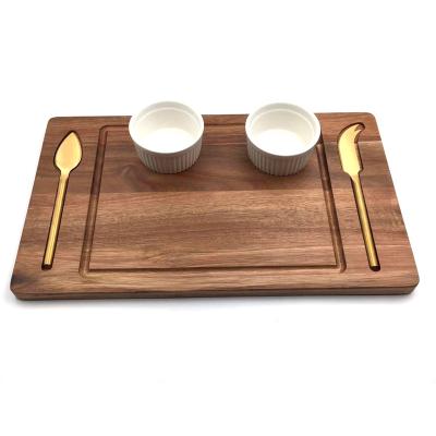 China Mordern Wood Bamboo Cutting Board Chopping Plate Kitchen Board Tea Tray Natural Acacia Wood Bamboo Cutting Board for sale