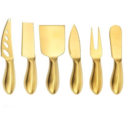 China Hot Viable Buyer Star Turned Mini Cute Stainless Steel Rose Gold Cheese Knife Set for sale