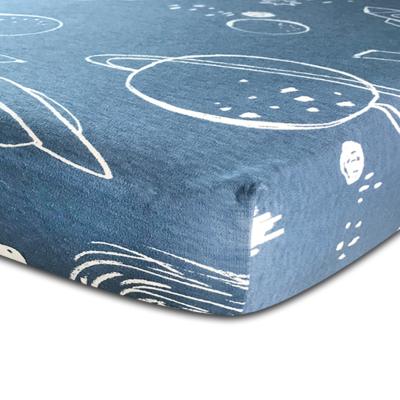 China PORTABLE factory wholesale guaranteed quality baby 100% cotton fitted crib sheet for boys or girls standard crib for sale