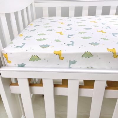 China Anti-Pull Customization Baby Boy Girl Crib Sheets 100% Cotton Newborn Baby Fitted Baby Crib Sheet Set for sale