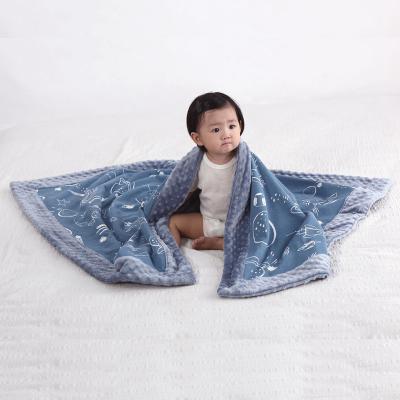 China Quality Assurance Breathable Sustainable Kids Folded Soft Cotton Baby Crib Blanket for sale