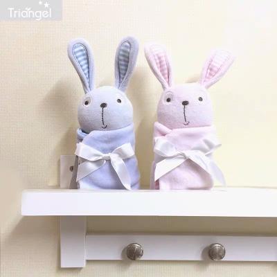 China Lovely 75% Polyester Folded Bunny Baby Comforter Toy 25% Cotton Hot Sale Wholesale for sale