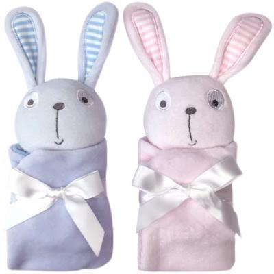 China Hot Sale Folded Cotton Baby Comforter Toy Bunny Baby Comforter for sale