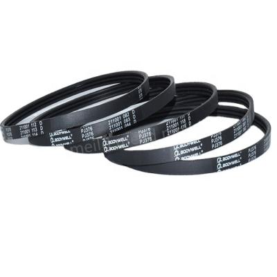 China Drum Machine Construction Material Stores PJ376 Series Black Rubber Transmission Belt for sale