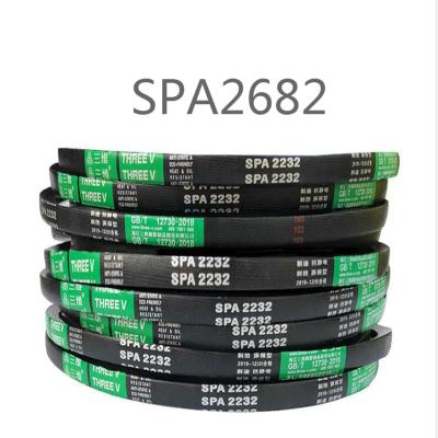 China Three-V SPA2682 triangle belt SPA2682 high wear-resistant anti-static type cheap building material stores new belt for sale