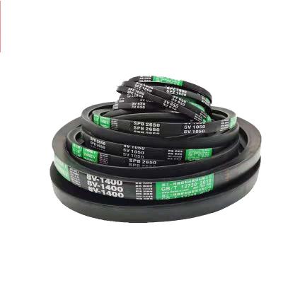 China Construction Material Stores 8V Narrow V-belt Transmission Belt Industrial Rubber V-Belt 8V6200 for sale