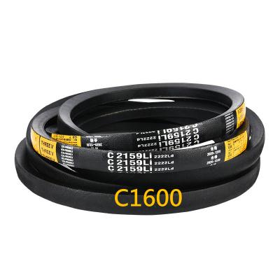 China C1600 Building Material Stores Factory Direct Sale Affordable Triangle Belt Black Rubber Transmission Belt C1600 for sale