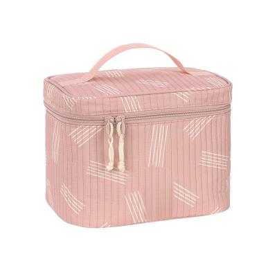 China Fashion Cosmetic bag Women's travel cosmetic storage bag Baby Changing Table Organizer  Changing Table Organizer Pink for sale