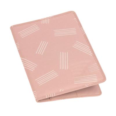 China Water Resistant Document Case Maternity Passport Cover Soft Stripes Rose Mama Maternity Passport Cover U-Booklet Bag for sale