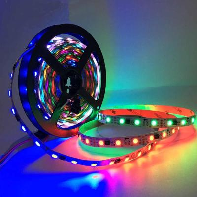 China Theme park 150LED Digital 12V RGB SMD5050 led strip pixel ws2811/ws2812b led strip with remote for sale