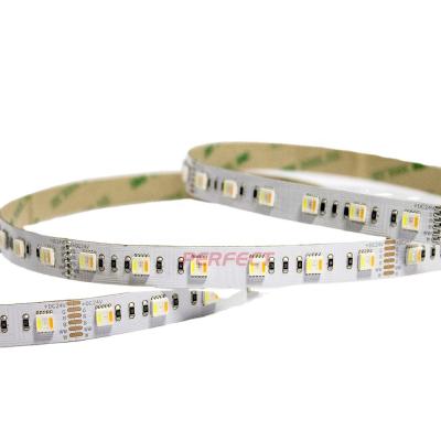 China Office Outdoor Led Garden Lights Rgb+cct led strip 5050 60led/meter 12v 24volt 5 in 1 chips for sale