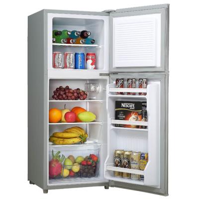 China 2019 Hot Selling COMPRESSOR Fridge Refrigerator Freezer 132 Liter AC Compressor Double Door Refrigerator for sale