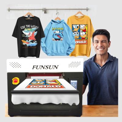 China Garment Shops Hot Sale DTG Printer A3 Size From Funsun Direct To Garment Printer T Shirt Hoodie Sweater Printing Machine for sale