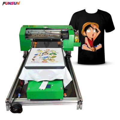 China Garment shops Funsunjet A3 dx5 head direct to garment t-shirt printer and cheapest t-shirt printing machine for sale