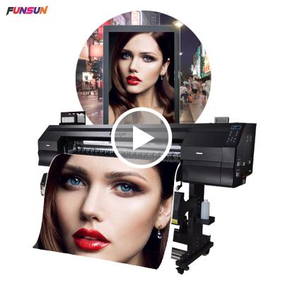 China 1440dpi Roland eco solvent printer with price Funsunjet FS1800K 1.8m sublimation eco solvent printer for banner vinyl sticker with dx5 head 1440dpi for sale