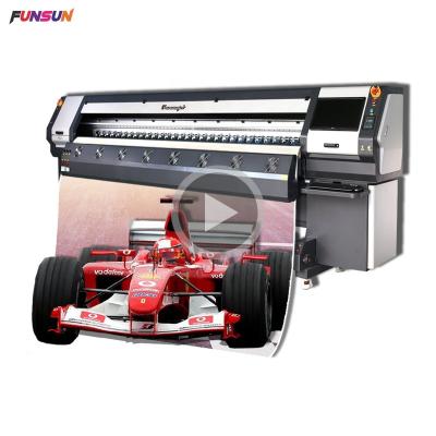 China Building material shops heads konica 512i panaflex Fusnunjet FS-3208K 3.2m 10ft large discount digital printing machine for sale