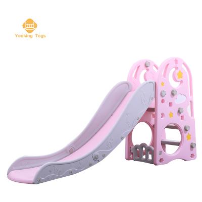 China Safe Plastic Multifunctional/Safe And Stable/Eco-friendly Kids Pale Pink Playground Toy Slide Large Slide For Home Etc Material for sale