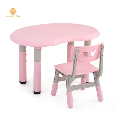 China Foldable Multicolor Environmental Protection Material Kids Desk And Chair Child Adjust Adjustable for sale