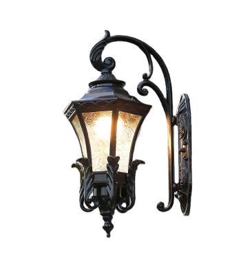 China Tempered Glass Retro-wall Lamp European-style Outdoor Waterproof Villa Door Balcony Solar Corridor LED Exposed Desk Lamp for sale