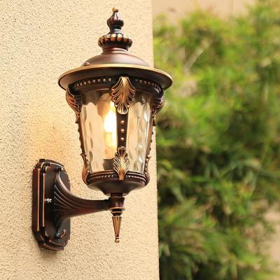 China European style waterproof ultra bright outdoor garden balcony villa solar collector lamp tempered glass wall stair garden lamp for sale